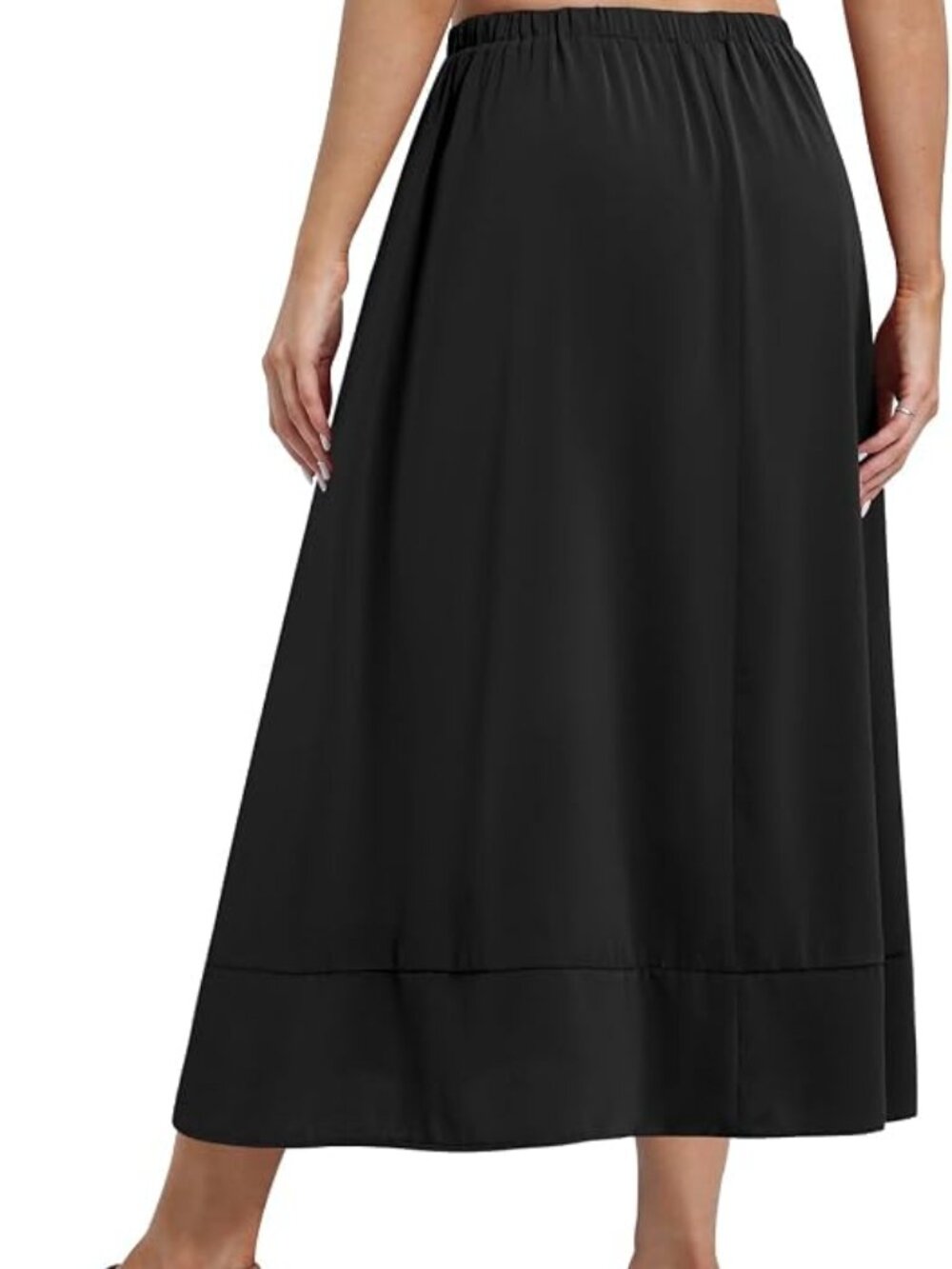 Members Works Casual Flowy A Line, Midi Length Skirt Size S